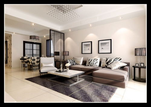 Modern Leisure Living Room 3D model