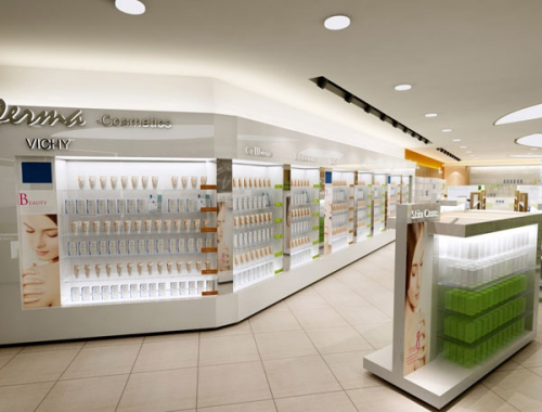 Supermarket cosmetic counters 3D model