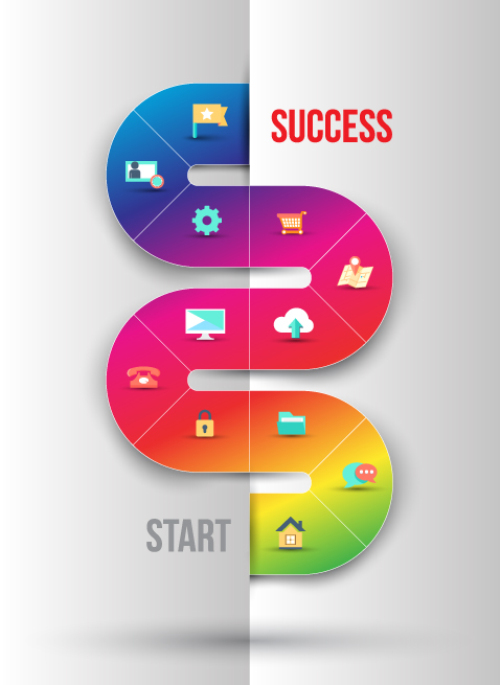 Business chart layout design vector