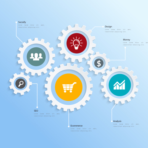 Creative Business gear vector illustration