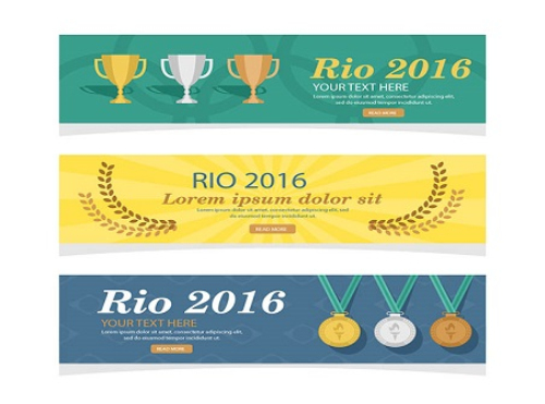 rio 2016 olympic games banner vector